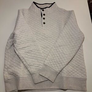 Banana Republic White/Cream Quilted Sweater